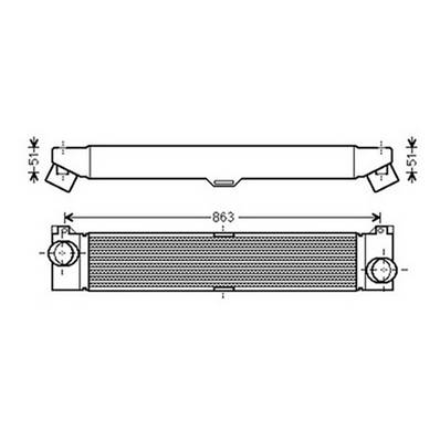 Intercooler pour CITROËN JUMPER II ph.1 2006-2014, OEM: 1347700080, Neuf