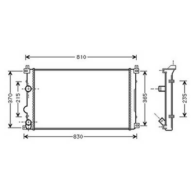 Radiateur de refroidissement moteur pour RENAULT MASTER II ph.2 2003-2010, OEM: 2140000QAH, Neuf