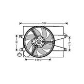 Ventilateur Radiateur moteur pour FORD FIESTA Mk5 ph.1 2002-2005, OEM: 1337583, Neuf
