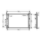 Radiateur de refroidissement moteur pour FORD FIESTA Mk5 ph.1 2002-2005, OEM: 1325830, Neuf