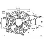 Ventilateur Radiateur moteur pour FORD FOCUS I ph.2 2001-2004, OEM: 1355712, Neuf