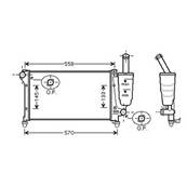 Radiateur de refroidissement moteur pour FIAT PANDA II ph.1 2003-2012, OEM: 46798741, Neuf