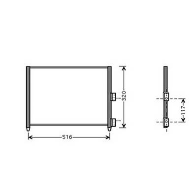 Condenseur de Climatisation pour FIAT PUNTO II ph.2 2003-2009, OEM: 51708909, Neuf