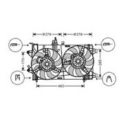 Ventilateur Radiateur moteur pour FIAT PUNTO II ph.2 2003-2009, OEM: 51738693, Neuf