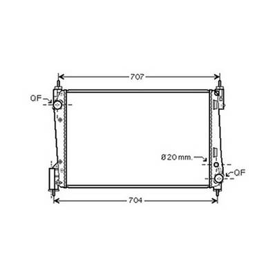Radiateur de refroidissement moteur pour OPEL CORSA D ph.2 2011-2014, OEM: 55700448, Neuf