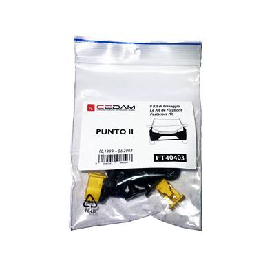 Kit de fixation assemblage Pare chocs avant pour FIAT PUNTO II 1999 - 2003 (Tous modèles), Neuf