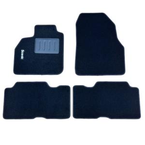 Kit 4 Tapis de sol Auto pour RENAULT SCENIC de 2003 à 2009, avec sigle SCENIC, sans CLIPS, Neuf