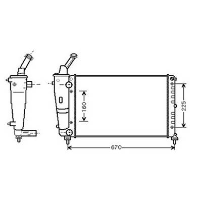 Radiateur de refroidissement moteur pour LANCIA Y ph.1 1996-2003, OEM: 46723325, Neuf
