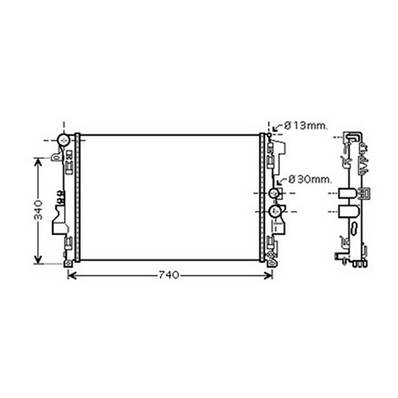 Radiateur de refroidissement moteur pour MERCEDES VITO I 1996-2003 (W638), OEM: 6395010401, Neuf