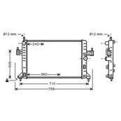 Radiateur de refroidissement moteur pour OPEL CORSA C ph.1 2000-2003, OEM: 1300233, Neuf