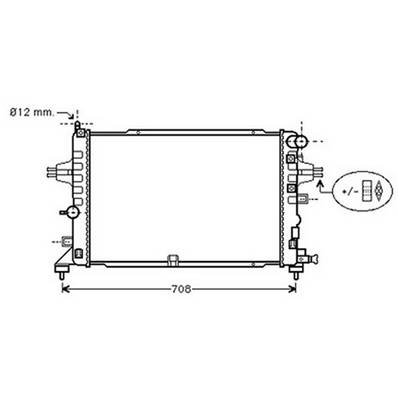 Radiateur de refroidissement moteur pour OPEL ZAFIRA B ph.1 2005-2008, OEM: 1300267, Neuf