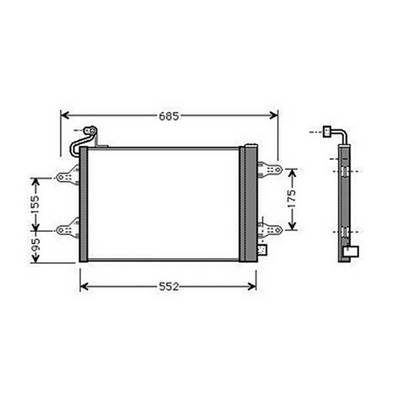 Condenseur de Climatisation pour SEAT IBIZA III ph.1 2002-2006, OEM: 5Z0820411, Neuf