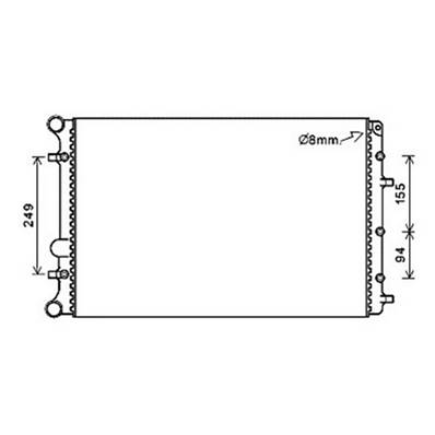 Radiateur de refroidissement moteur pour VOLKSWAGEN FOX 2005-2012, OEM: 5Z0121253D, Neuf