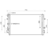 Radiateur de refroidissement moteur pour VOLKSWAGEN POLO V ph.1 2009-2014, OEM: 6R0121253H, Neuf