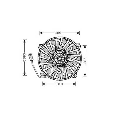 Ventilateur Radiateur moteur pour CITROËN C5 I ph.1 2001-2004, OEM: 1250G1, Neuf