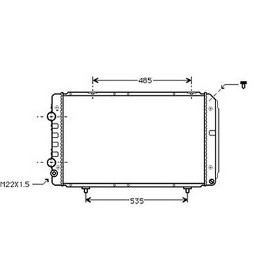 Radiateur de refroidissement moteur pour CITROËN JUMPER I ph.1 1994-2002, OEM: 0001307393080, Neuf