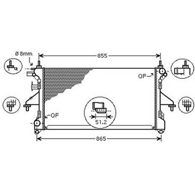 Radiateur de refroidissement moteur pour PEUGEOT BOXER II ph.1 2006-2014, OEM: 1330Q3, Neuf