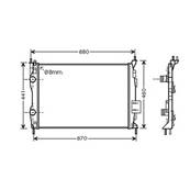 Radiateur de refroidissement moteur pour NISSAN QASHQAI I ph.1 2007-2010, OEM: 21410JD01B, Neuf