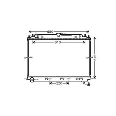 Radiateur de refroidissement moteur pour NISSAN NAVARA/PATHFINDER 2005-2010, OEM: 21410EB31A, Neuf