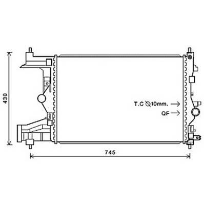 Radiateur de refroidissement moteur pour CHEVROLET CRUZE 2009-2014, OEM: 13267650, Neuf