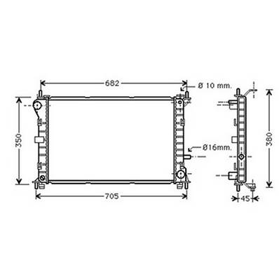 Radiateur de refroidissement moteur pour FORD FOCUS I ph.1 1998-2001, OEM: 1061191, Neuf