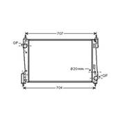 Radiateur de refroidissement moteur pour FIAT GRANDE PUNTO 2005-2009, OEM: 55700448, Neuf