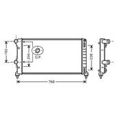 Radiateur de refroidissement moteur pour FIAT DOBLO I ph.2 2006-2010, OEM: 46807378, Neuf