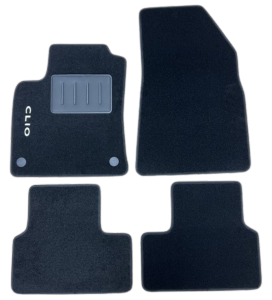 Kit 4 Tapis de sol Auto pour RENAULT CLIO V depuis 2019, avec sigle CLIO, avec CLIPS, Neuf