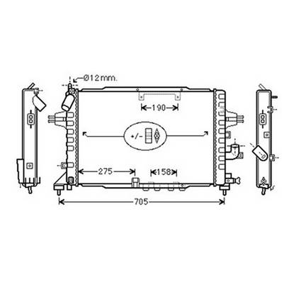 Radiateur de refroidissement moteur pour OPEL ASTRA H 2004-2007, OEM: 1300268, Neuf