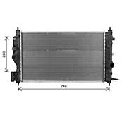 Radiateur de refroidissement moteur pour OPEL INSIGNIA I ph.1 2009-2013, OEM: 1300348, Neuf