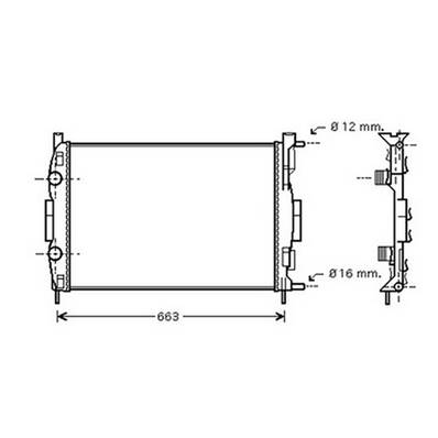 Radiateur de refroidissement moteur pour RENAULT SCENIC II ph.1 2003-2006, OEM: 8200117609, Neuf