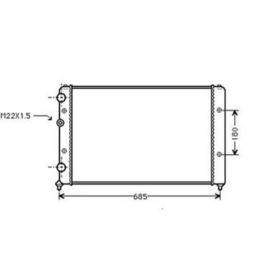 Radiateur de refroidissement moteur pour VOLKSWAGEN GOLF III 1991-1997, OEM: 1H0121253A, Neuf