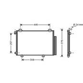 Condenseur de Climatisation pour TOYOTA YARIS VERSO depuis 2000, OEM: 8846052020, Neuf