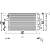 Condenseur de Climatisation pour VOLKSWAGEN NEW BEETLE ph.1 1998-2005, OEM: 1C0820411, Neuf