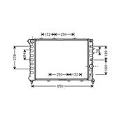 Radiateur de refroidissement moteur pour ALFA ROMEO 156 ph.1 1997-2003, OEM: 50501508, Neuf