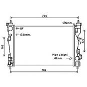 Radiateur de refroidissement moteur pour ALFA ROMEO GIULIETTA 2010-2016, OEM: 50514466, Neuf
