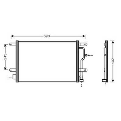 Condenseur de Climatisation pour AUDI A4 II 2000-2004, OEM: 8E0260401A, Neuf