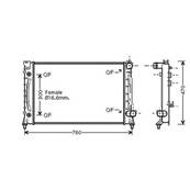 Radiateur de refroidissement moteur pour AUDI A6 II ph.2 2001-2004, OEM: 4B3121251, Neuf