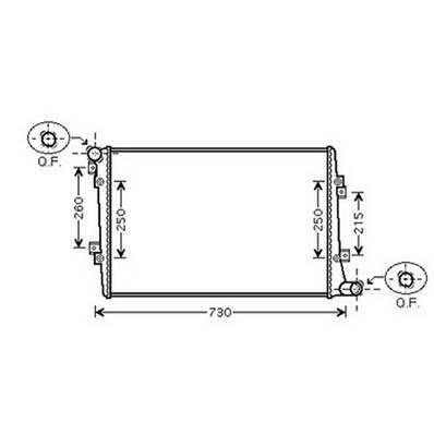Radiateur de refroidissement moteur pour SKODA OCTAVIA II ph.1 2004-2009, OEM: 1K0121251AK, Neuf