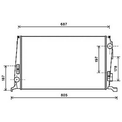 Radiateur de refroidissement moteur pour DACIA DUSTER I ph.1 2010-2013, OEM: 8200880550, Neuf