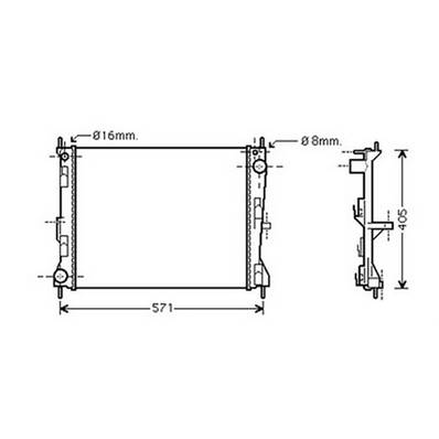 Radiateur de refroidissement moteur pour RENAULT CLIO III ph.1 2005-2009, OEM: 8200138738, Neuf