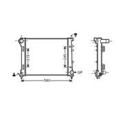 Radiateur de refroidissement moteur pour FORD KA 2009-2016, OEM: 51935189, Neuf