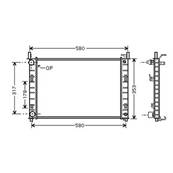 Radiateur de refroidissement moteur pour FORD FIESTA Mk5 ph.1 2002-2005, OEM: 1206550, Neuf