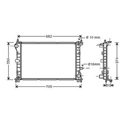 Radiateur de refroidissement moteur pour FORD FOCUS I ph.1 1998-2001, OEM: 1671969, Neuf