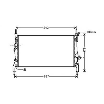 Radiateur de refroidissement moteur pour FORD TRANSIT Mk7 2006-2014, OEM: 1383317, Neuf