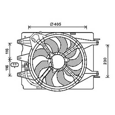 Ventilateur Radiateur moteur pour FIAT 500L ph.1 2012-2017, OEM: 51921113, Neuf