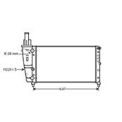 Radiateur de refroidissement moteur pour FIAT PUNTO I 1993-1999, OEM: 46465021, Neuf