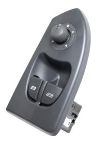 Interrupteur/Bouton de lève vitre électrique sur porte avant gauche pour FIAT DUCATO II phase 2, 2002-2004, 2 boutons, noir, Neuf