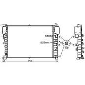 Radiateur de refroidissement moteur pour MERCEDES CLASSE E 2002-2006 (W211), OEM: 2115000802, Neuf