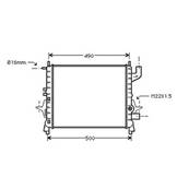 Radiateur de refroidissement moteur pour RENAULT TWINGO I ph.1 1993-1998, OEM: 7701045211, Neuf